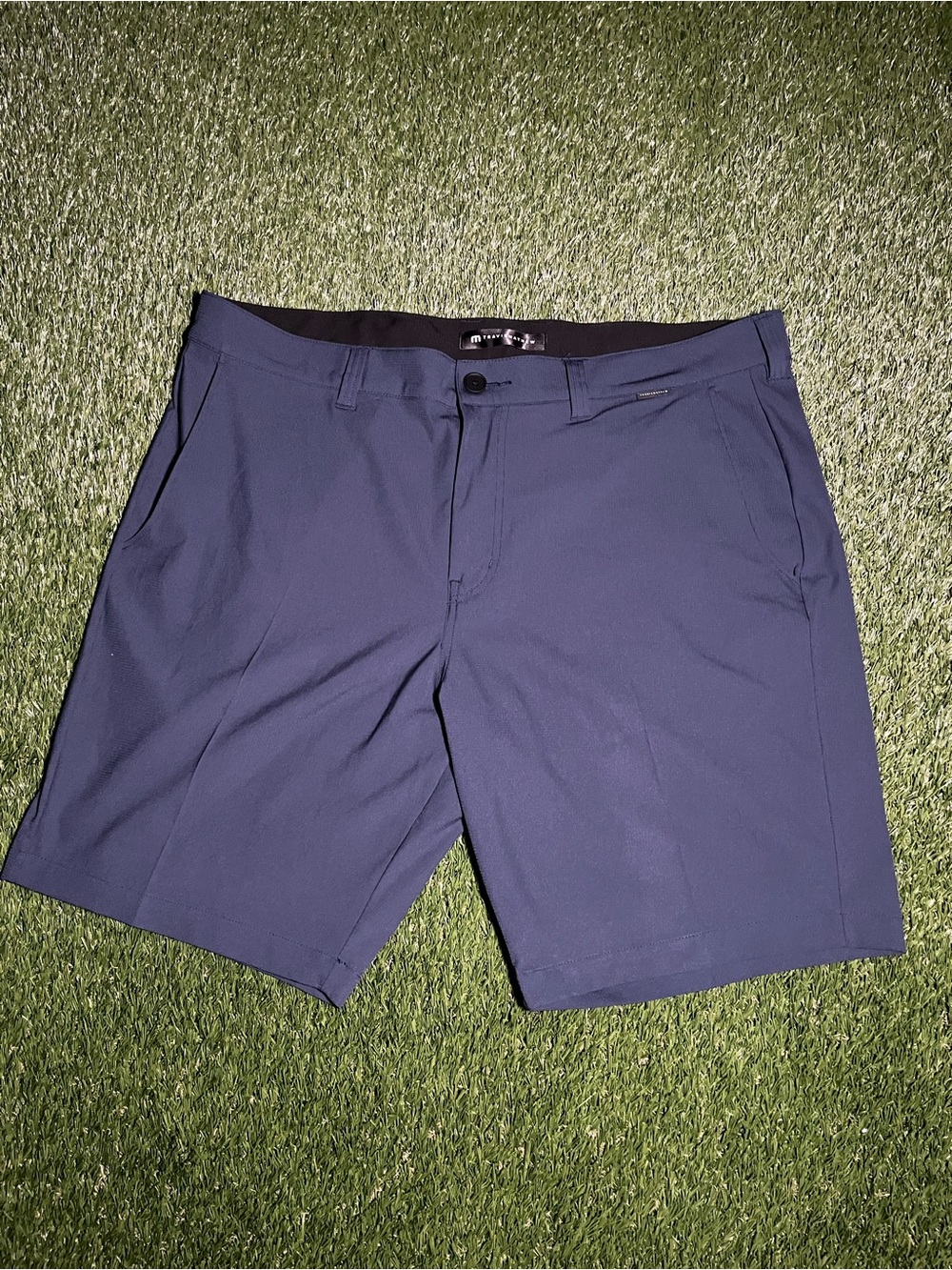 Travis Mathew Men's Navy Flat Front Performance Shorts